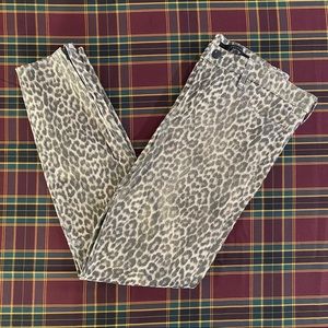 J Brand Jaguar Sparkle Print Leather Pants 31